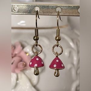 Handmade Mushroom Earrings!
